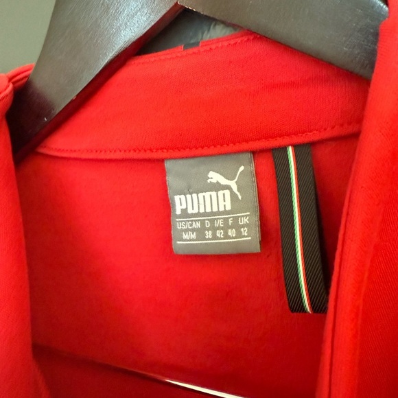 Puma X Ferrari M  zip up neoprene like feel Women's Bold Red Bomber Jacket EUC - Picture 6 of 15